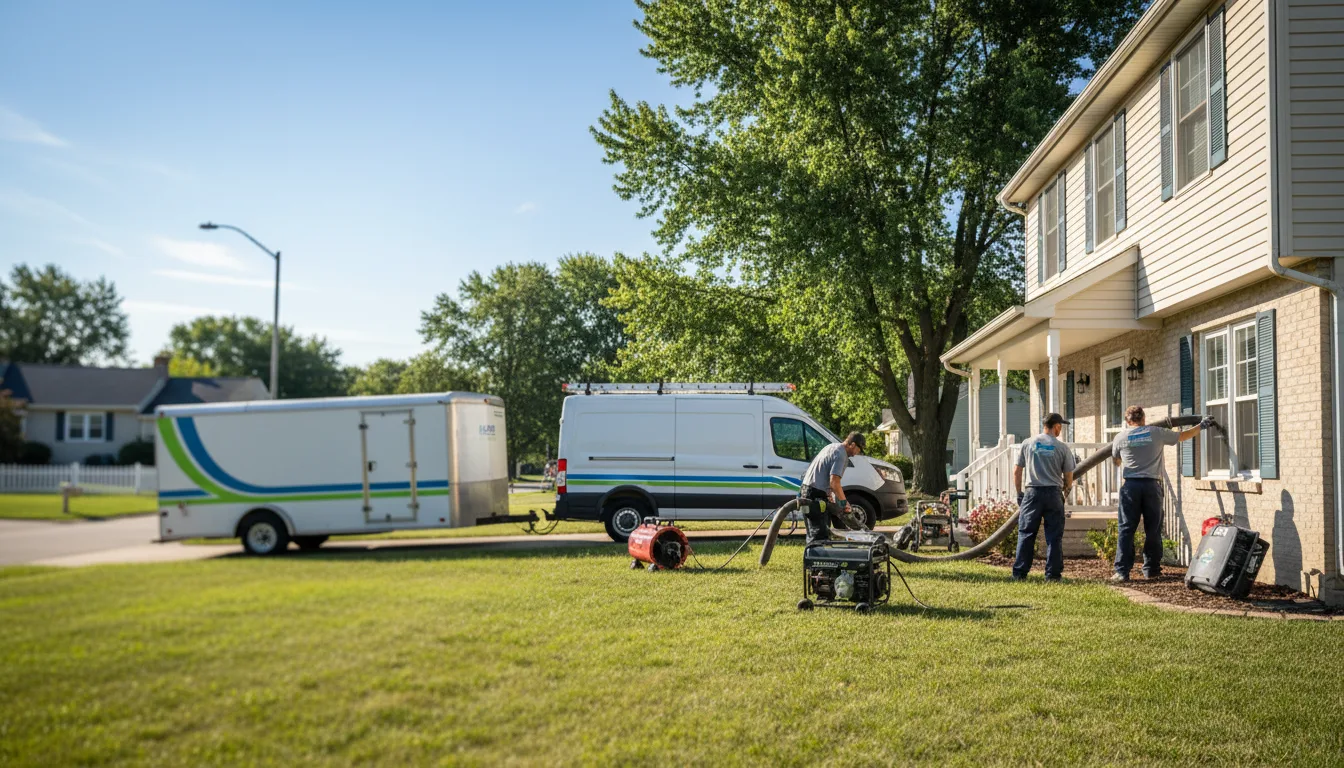 Flooded Basement Restoration And Cleanup With Repair in Hills, IA near me